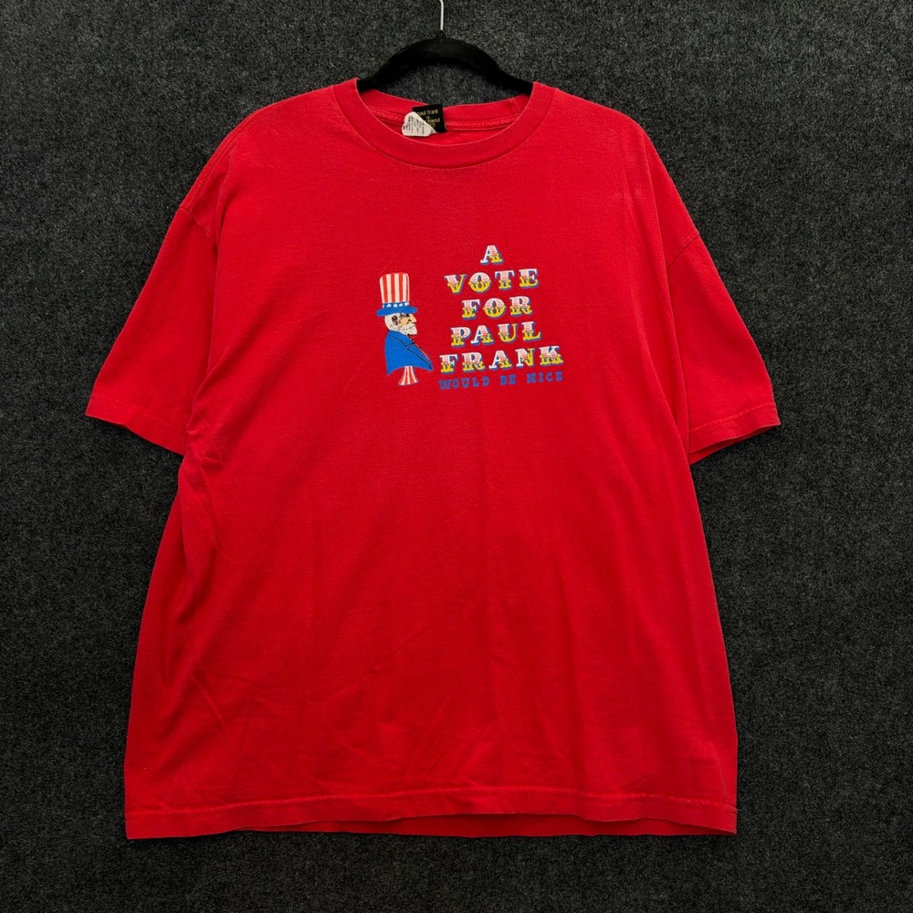 Vintage 90s Paul Frank Uncle Sam Graphic T-Shirt Red XL Made in USA